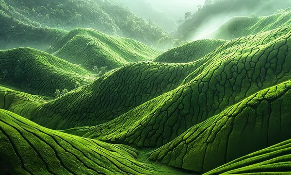 tea plantations of munnar india landscape video