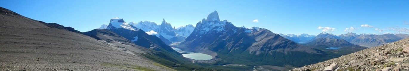 Panoramas of Patagonia while backpacking