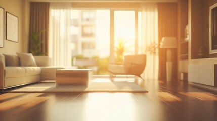 Contemporary living space with blurred filter edit.