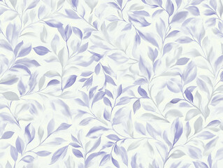 seamless floral pattern with elegant intertwining branches drawn with watercolor