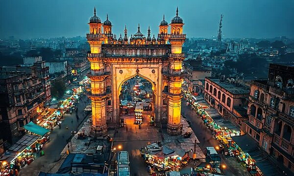 charminar in hyderabad india landscape video