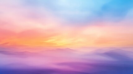 Fototapeta premium Morning sky background with blurred abstract sunrise