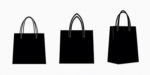 Bag silhouette, vector image