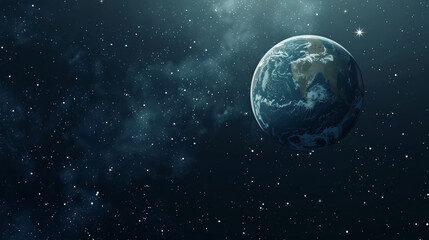 Obraz premium Outer space background. Dark cosmic void with stars, interstellar medium, dust clouds, and gas. Astronomy wallpaper.