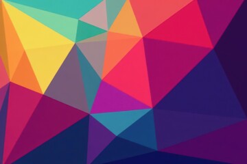 Obraz premium Abstract geometric triangle pattern, vibrant colors, polygon, minimal