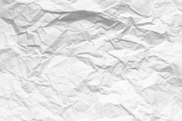 Crumpled paper backdrop,white crumpled paper texture background,Top view and full frame of wrinkled...