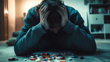 a person who uses drugs because of depression