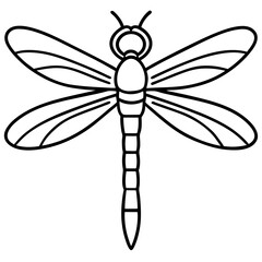 Elegant Sea Dragonfly Vector Sketch