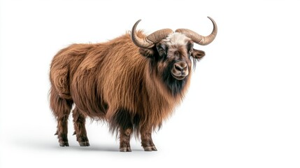 A majestic shaggy yak standing proudly.