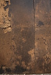 Crumbling wall with peeling paint