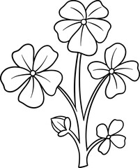Obraz premium Minimalist Simple Cute Flower Outline