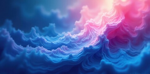 Fototapeta premium Swirling blue and pink hues, soft focus, abstract texture , scene, whimsical, effect