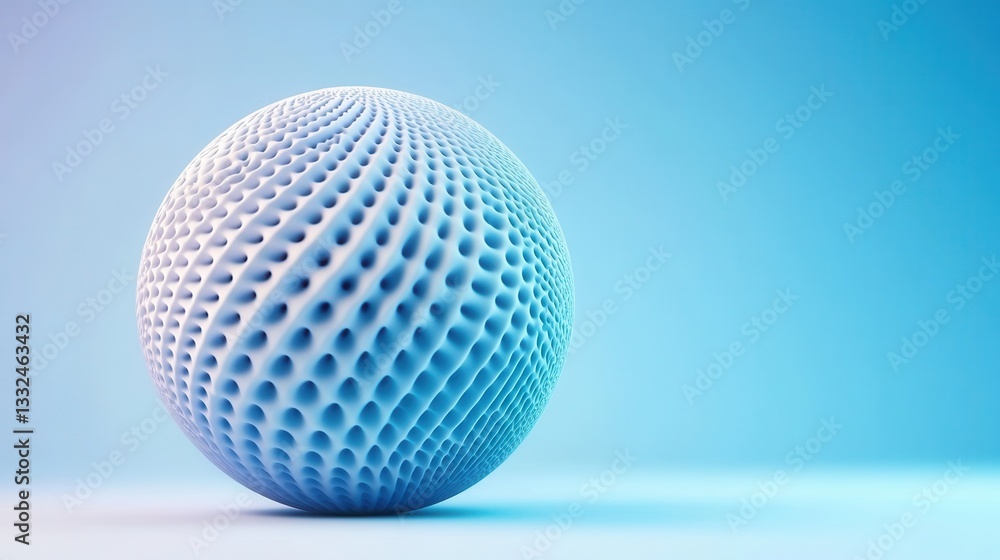Poster a digitally rendered 3d abstract sphere with a geometric minimalist white wireframe pattern on a vib