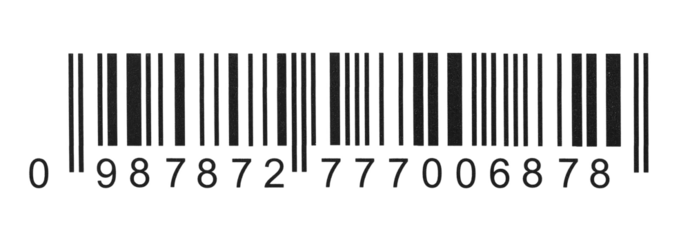 Black barcode, tag for products, bar code icon isolated on white background, with clipping path	