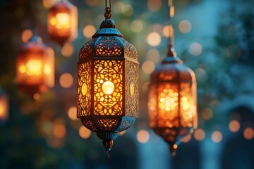 Ramadan Lantern decoration background 