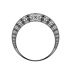 Vintage 1970s Art Nouveau Decorative Circle Frame with Flowers, 70s 20s portrait vector border with iris and dahlia flowers, round background hoop, romantic traditional retro floral asset, art deco