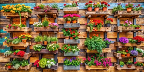 Upcycled Pallet Garden Vertical Planters: DIY Flower Pot Shelves & Wall Decor