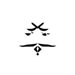 Minimalist Christmas Card: Geometric Black and White Tree with 