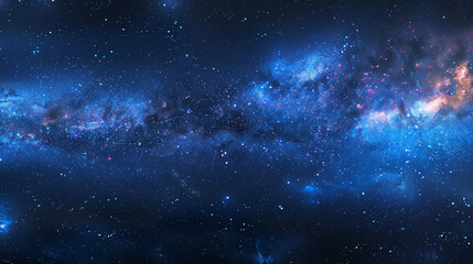 Fototapeta premium Panorama of the Milky Way galaxy with stars and space dust in the universe.