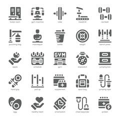 Fitness Tracker Icon pack for your website, mobile, presentation, and logo design. Fitness Tracker Icon solid design. Vector graphics illustration and editable stroke.