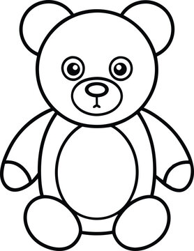 recommend clip art: Teddy bear outline vector, Cute teddy icon