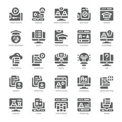 Learning Application Icon pack for your website, mobile, presentation, and logo design. Learning Application Icon solid design. Vector graphics illustration and editable stroke.