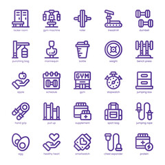 Fitness Tracker Icon pack for your website, mobile, presentation, and logo design. Fitness Tracker Icon line basic color design. Vector graphics illustration and editable stroke.