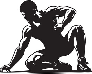 silhouette of a man with a sword