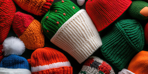 Assortment of Knitted Winter Hats