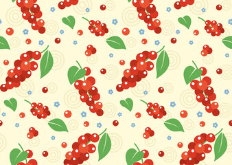 seamless pattern with red berries/omija