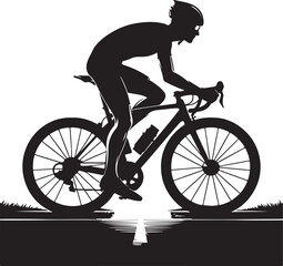 Fototapeta premium cyclist silhouette vector