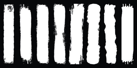 Set of painted chalk brushes. Hand drawn grunge lines on chalkboard painted chalk brushes. Vector-eps 10.