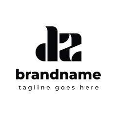 Letters DZ Monogram Logo, suitable for any business with DZ or ZD initials