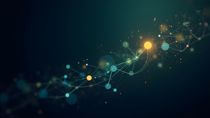 Abstract digital network connection with nodes and lines for a futuristic technology background 