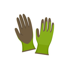 Obraz premium Gardening gloves isolated on white background. Vector cartoon flat illustration. 