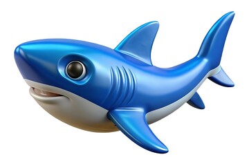 Obraz premium blue shark cartoon illustration