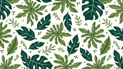 Lush Tropical Vines and Tendrils Seamless Pattern for Vibrant Summer Spaces - Cute Vector Design