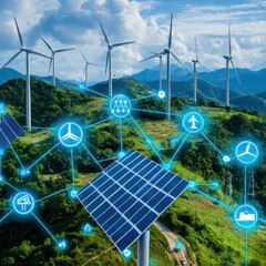 A visual timeline showing the rise of renewable energy innovations