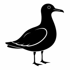 Elegant Seagull Silhouette Clipart