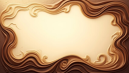 Dynamic coffee steam swirls border with copy space for International Coffee Day banners concept as Dynamic coffee steam swirls design surrounding copy space for International Coffee Day banners in  Ph