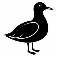 Elegant Seagull Silhouette Clipart