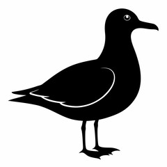 Elegant Seagull Silhouette Clipart