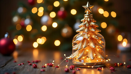 Elegant Christmas Tree in Glass Jar: Festive Holiday Decor Ideas