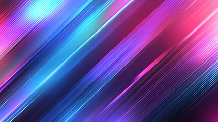 Fototapeta premium Abstract Neon Diagonal Stripes Background - Vibrant Pink, Blue, and Purple Hues