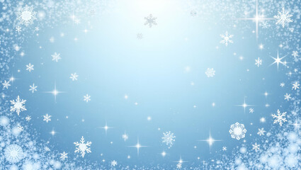 Naklejka premium Shimmering Ice Crystals & Frosty Snowflakes: Seamless Winter Tile Pattern