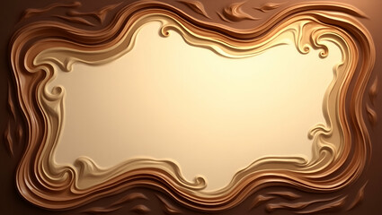 Dynamic coffee steam swirls border with copy space for International Coffee Day banners concept as Dynamic coffee steam swirls design surrounding copy space for International Coffee Day banners in  Ph