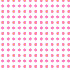 Seamless floral pattern whith white flowers and pink background seamless pattern with hearts