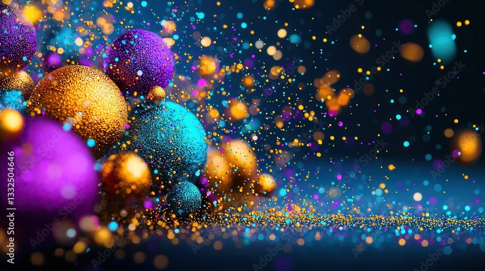 Poster a dazzling multicolored 3d abstract background with a sense of dynamic movement and a surreal dreaml