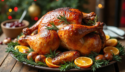 Roasted Whole Chicken with Herbs and Citrus