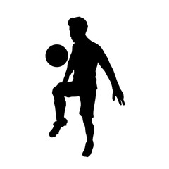Soccer Player Silhouette - Vector Illustration